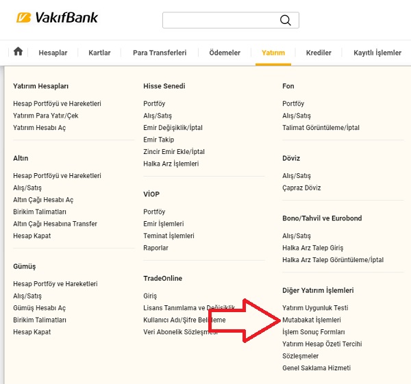 Vakıfbank mutabakat işlemi nasıl yapılır?